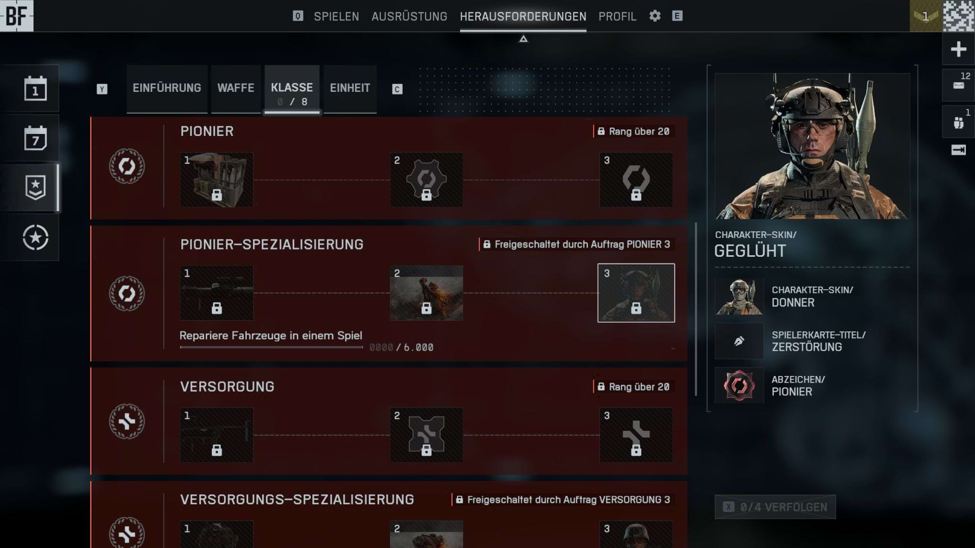 Battlefield 6 Herausforderungen Pionier-Spezialisierung 3