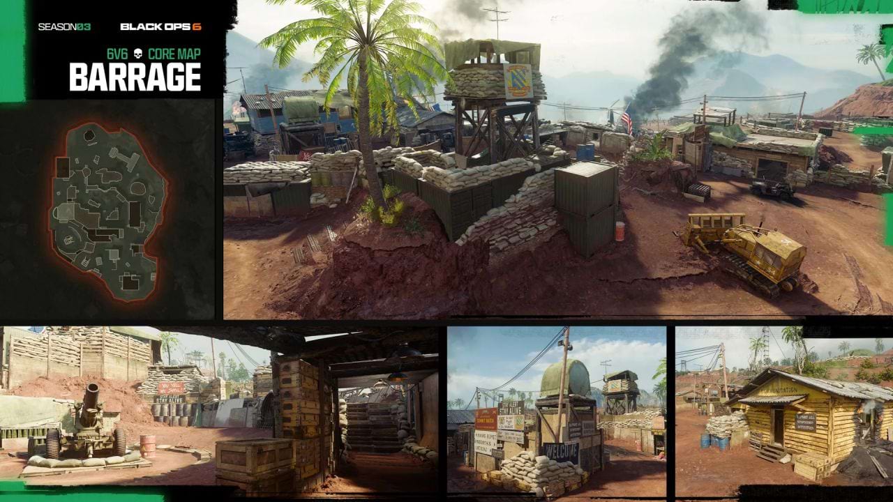 Call of Duty Black Ops 6 Map Karte Barrage
