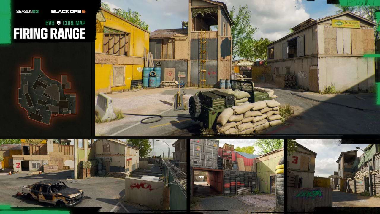 Call of Duty Black Ops 6 Map Karte Firing Range
