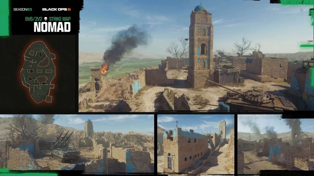 Call of Duty Black Ops 6 Map Karte Nomad