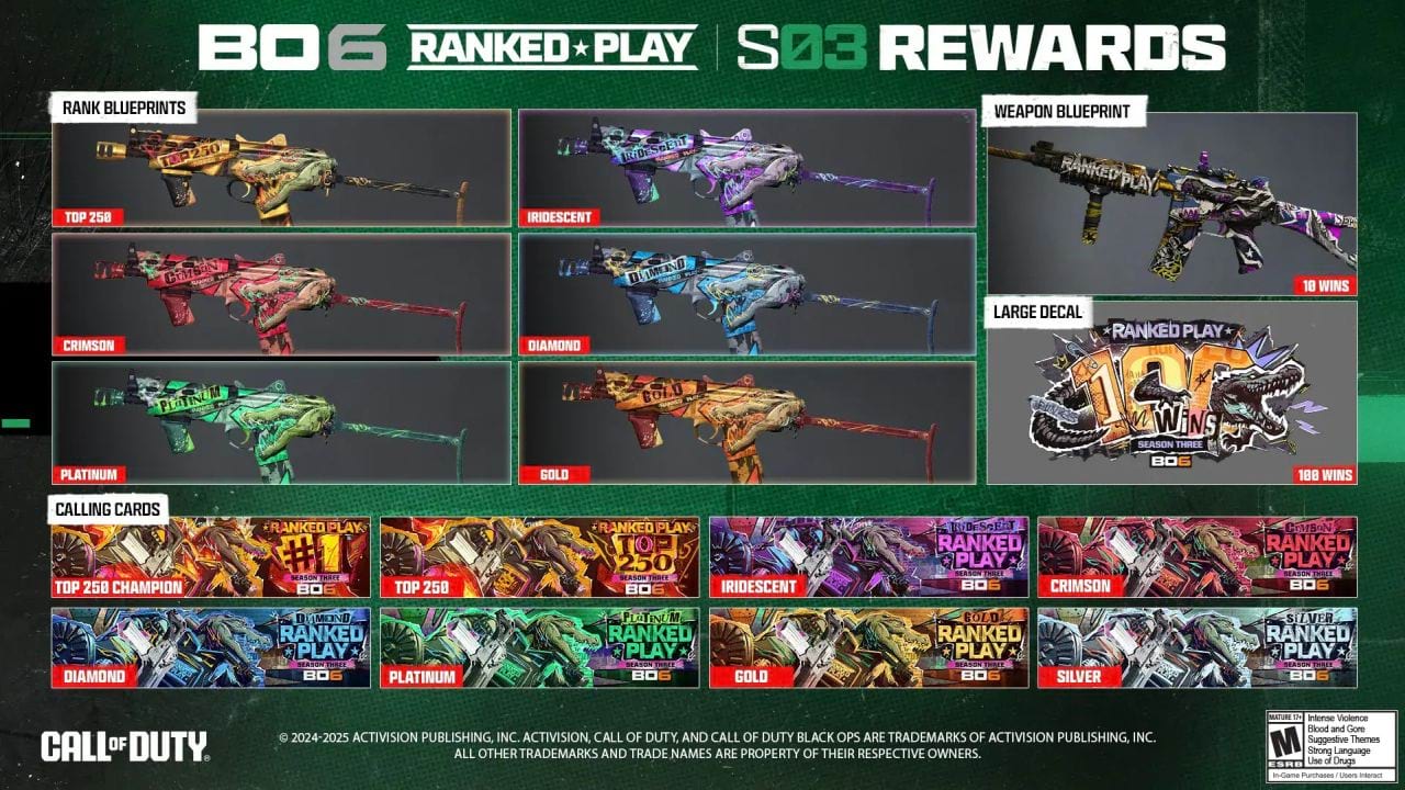 Belohnungen Ranglistenspiel Call of Duty Black Ops 6 Season 3