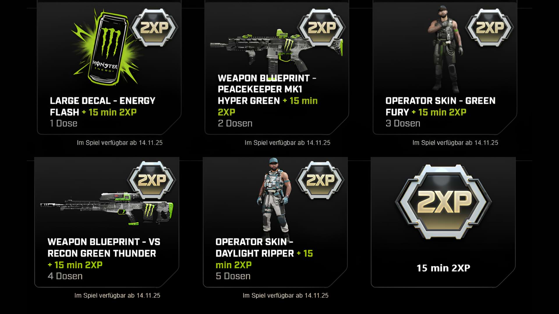 Call of Duty Black Ops 7 Promotion Monster Energy Belohnungen