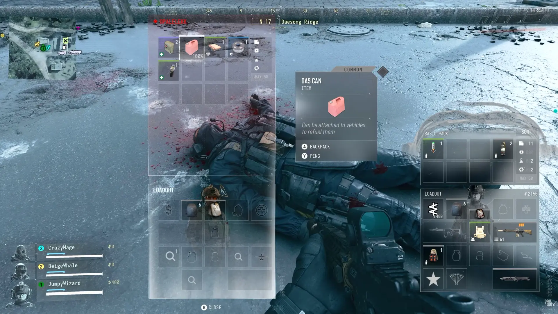 Spieler looten in DMZ