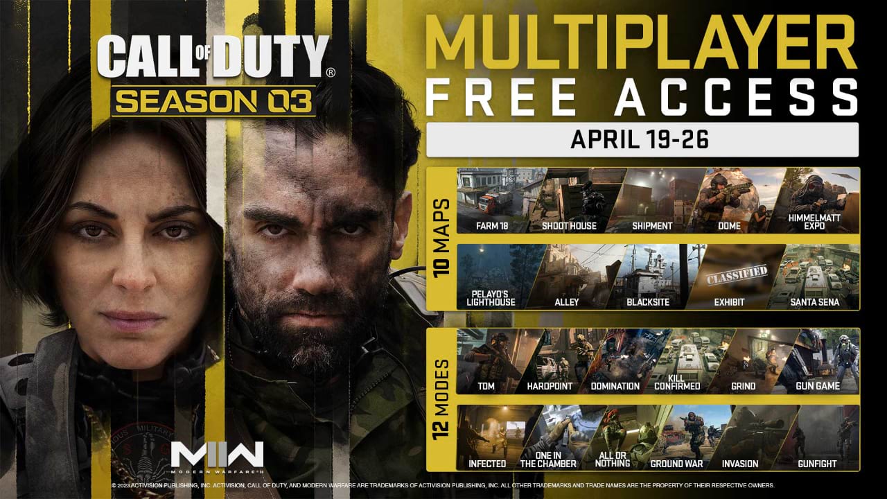 Gratiszugang zu Call of Duty Modern Warfare 2 bis 26. April 2023