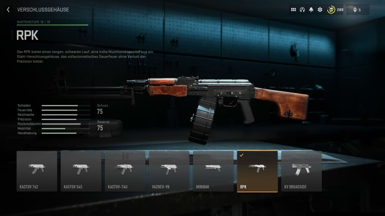 RPK - LMG in Call of Duty Modern Warfare 2