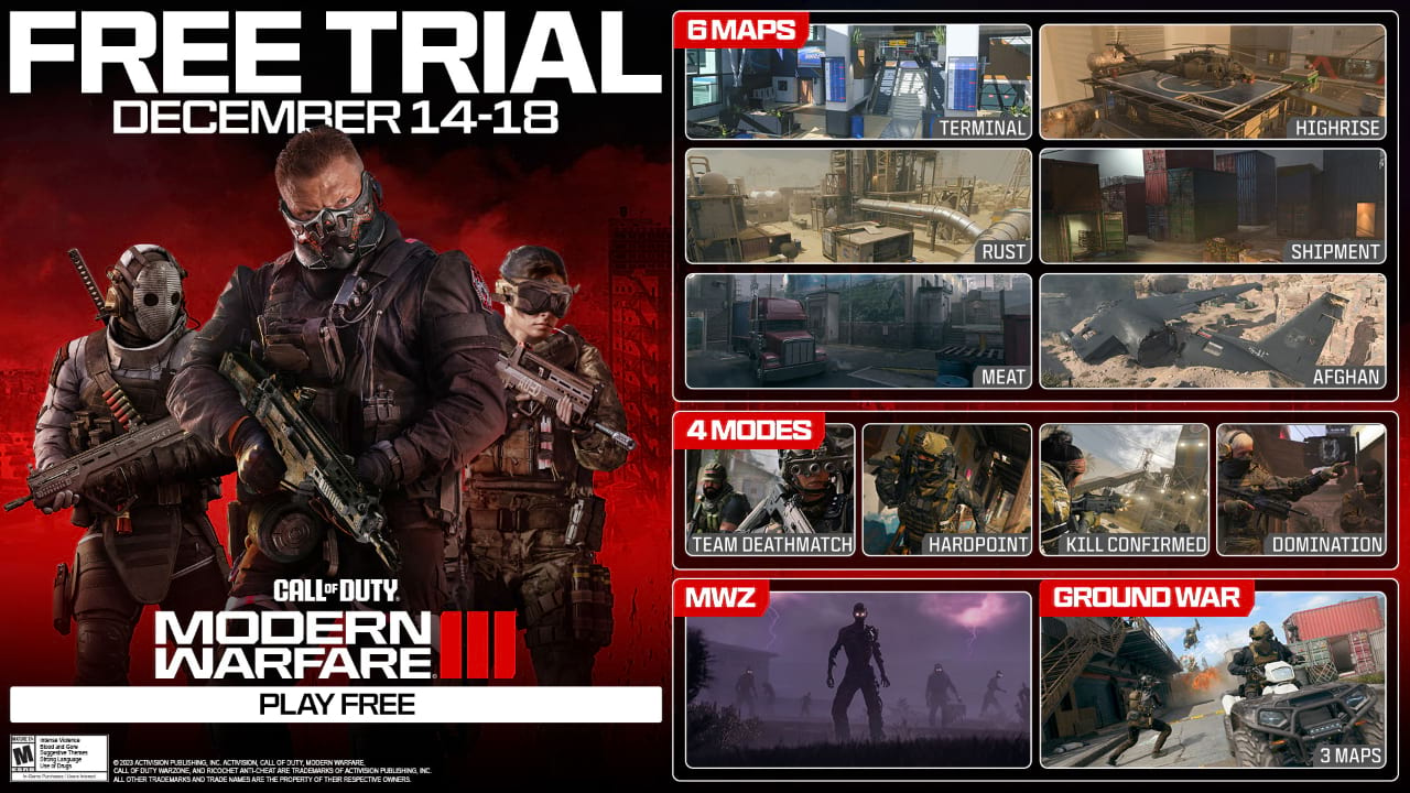 Modern Warfare 3 Season 1: Erlebe das epische Gameplay kostenlos an den Free Trial Tagen!