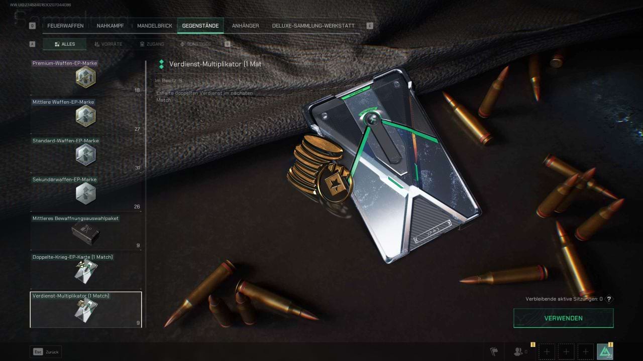 Verdienst-Multiplikator in Delta Force