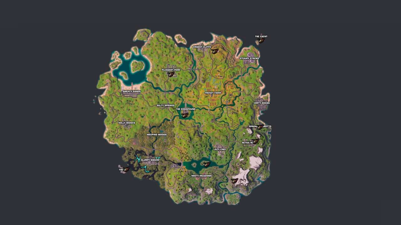 Helikopter-Fundorte in Fortnite: Chapter 2 Remix