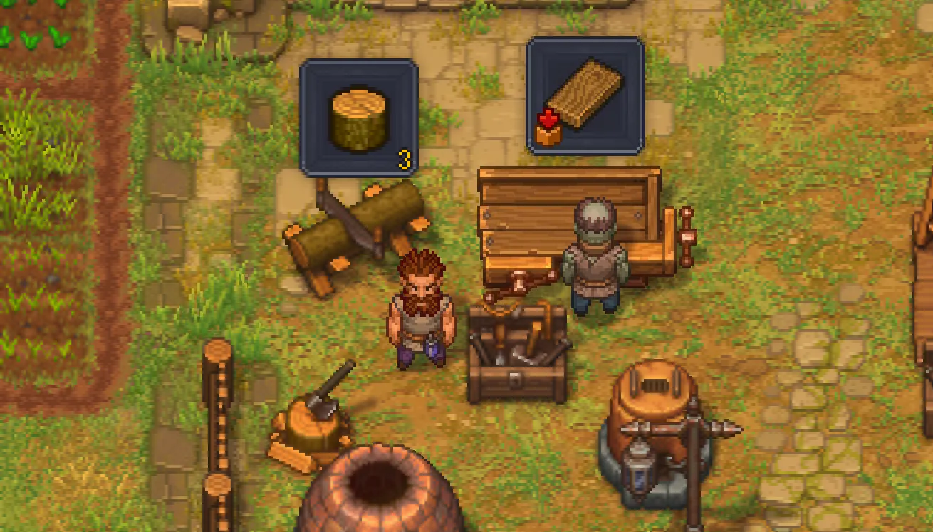 Graveyard Keeper 2: Rohstoffe der Kategorie Holz