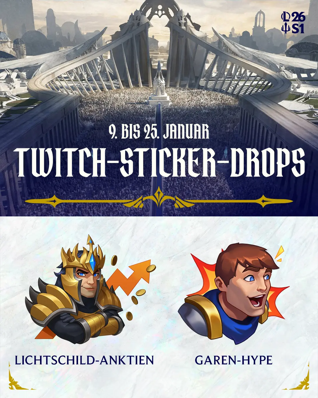 League of Legends: Zwei Sticker per Twitch-Drop sichern
