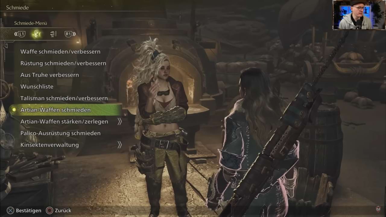 Monster Hunter Wilds Schmiede Guide: Artian-Waffen schmieden