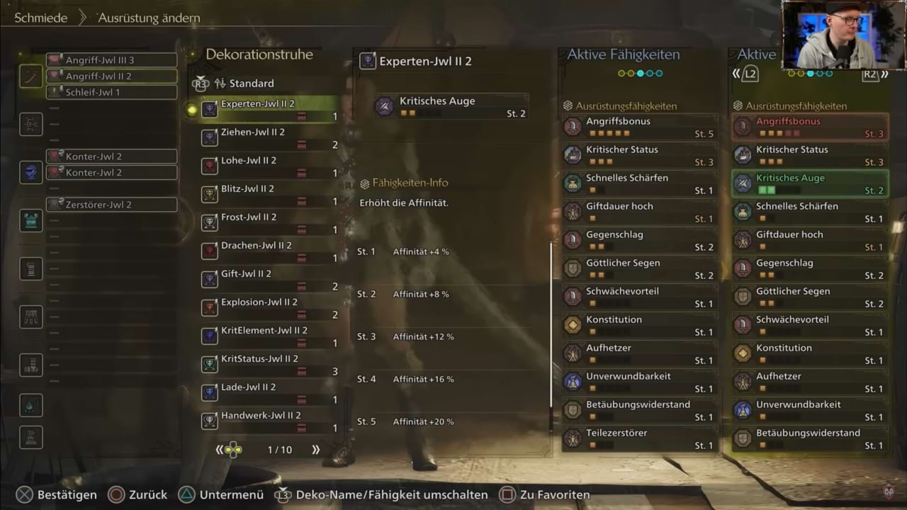 Monster Hunter Wilds Schmiede Guide: Ausrüstung verwalten und Sets speichern