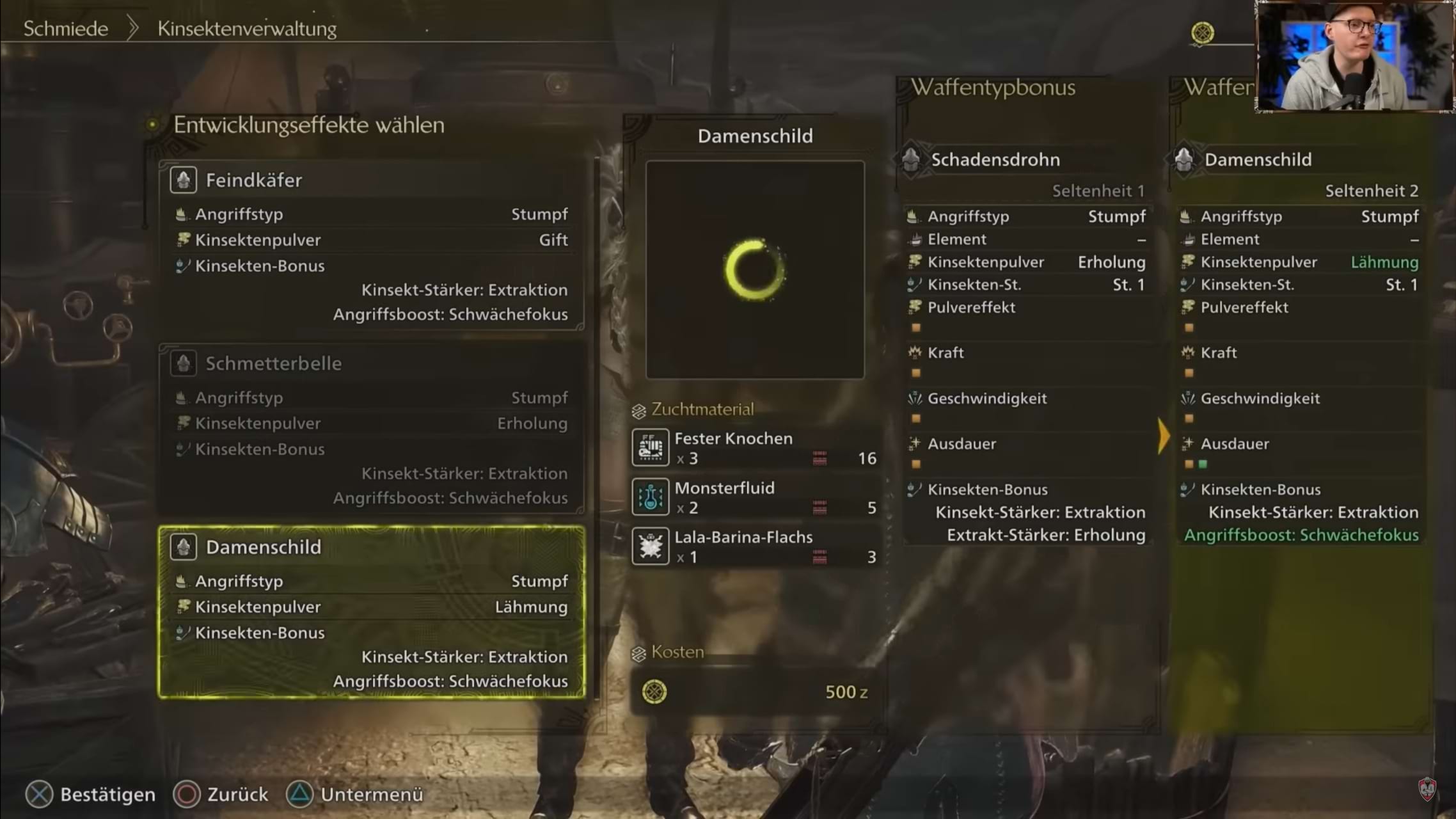 Monster Hunter Wilds Schmiede Guide: Kinsektenverwaltung
