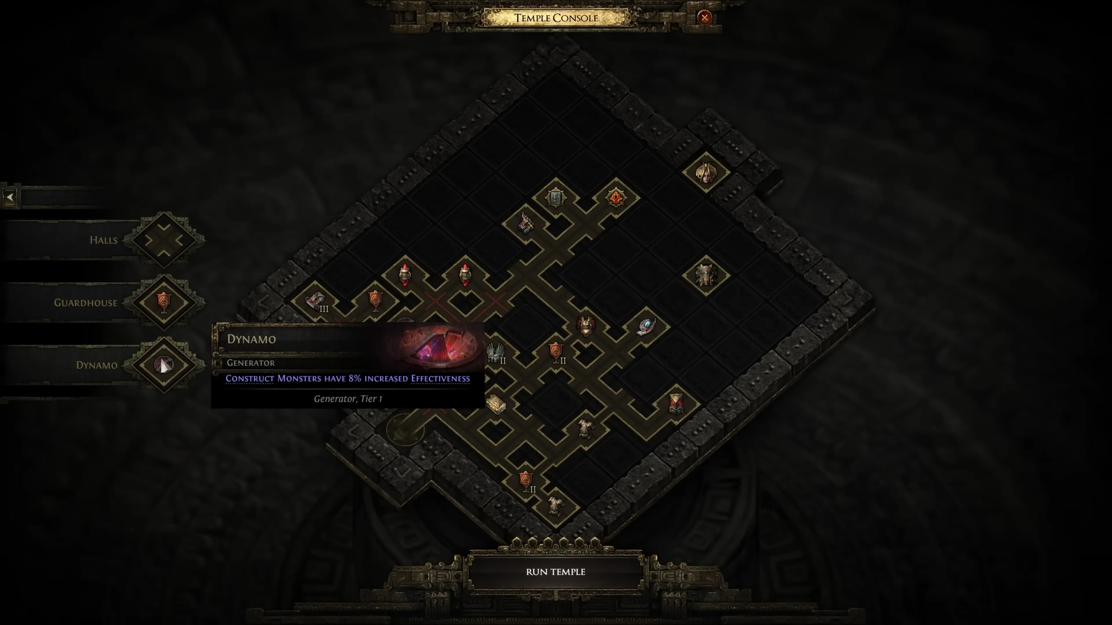 Golemschmiede im Vaal-Tempel von Path of Exile 2