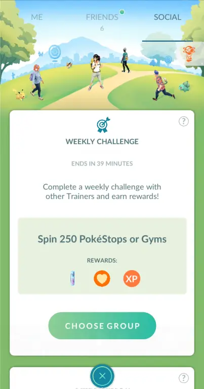 Pokémon GO: „Gruppen“-Tab
