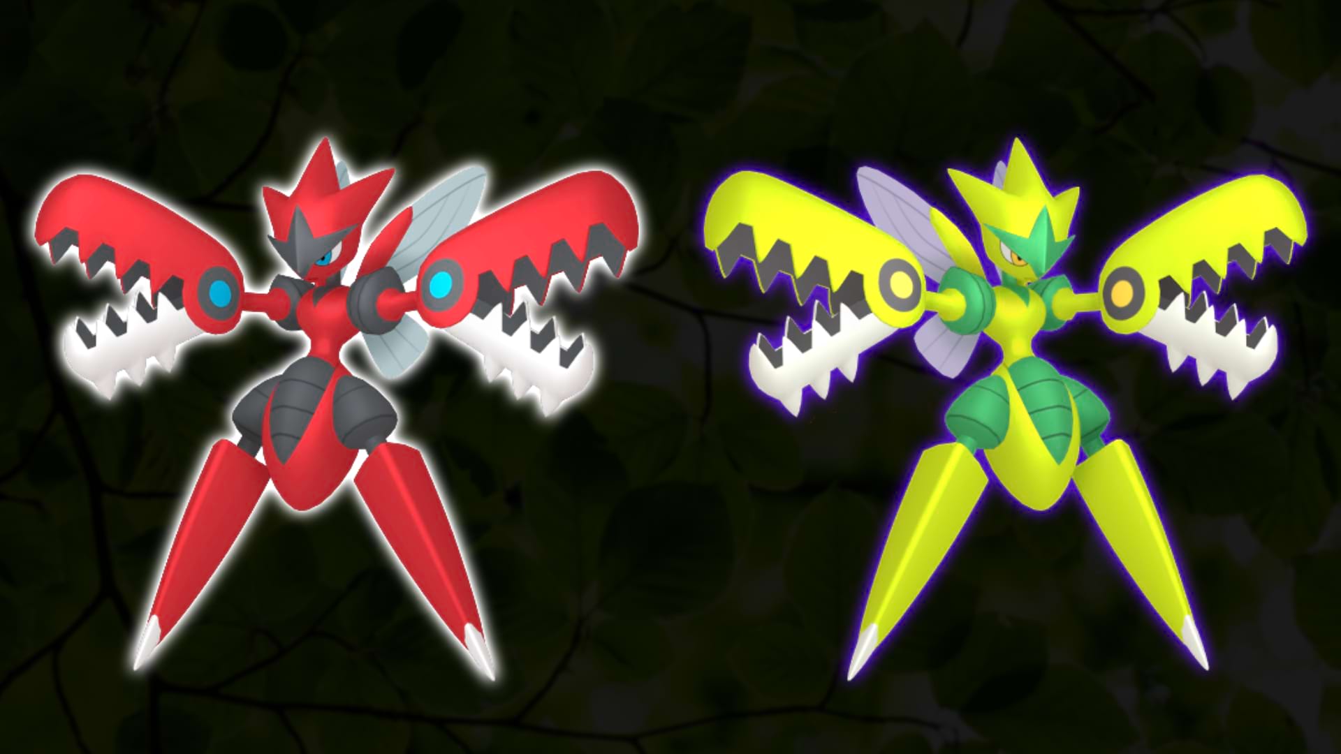 Pokémon GO Mega-Scherox Normal und Schillernd Shiny