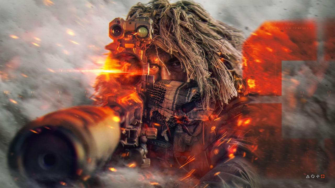 Battlefield 6: Concept Art Aufklärer Scharfschütze sieht durch Sniper Scope
