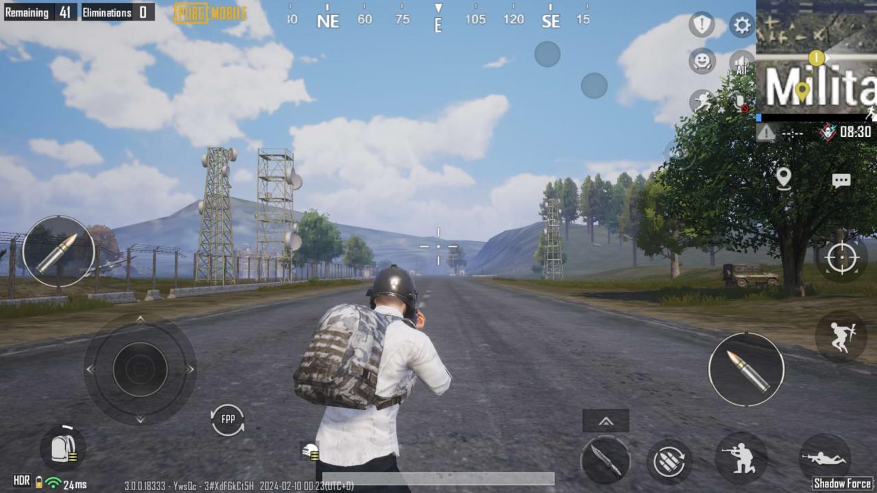 PUBG Mobile: Benutzeroberfläche beim Gameplay am Smartphone